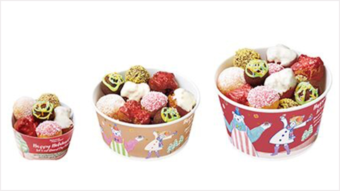 「ミスタードーナツ」クリスマスD-POPパッケージデザイン